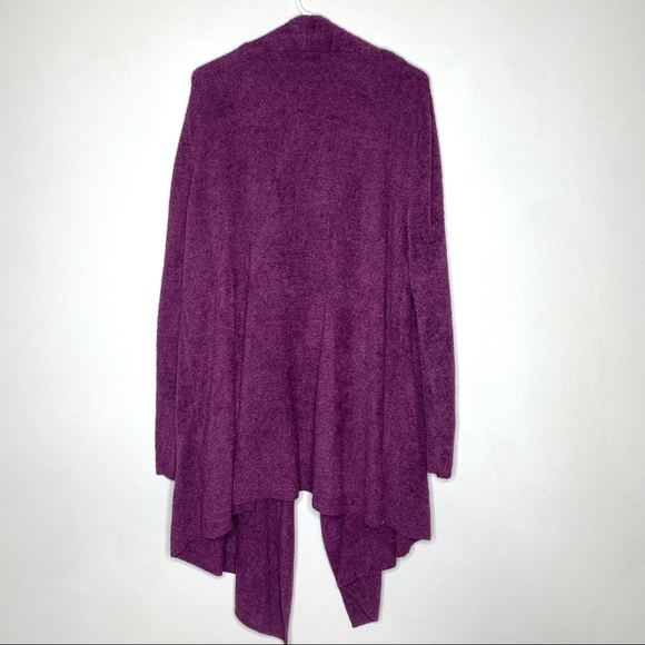 Barefoot Dreams CozyChic Lite Knit Island Wrap Open Front Burgundy Plus Size 2X - Picture 15 of 15